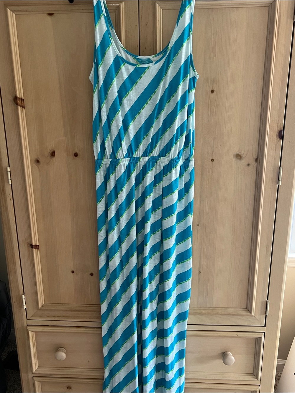 Lilly Pulitzer Striped Blue & White Maxi Dress